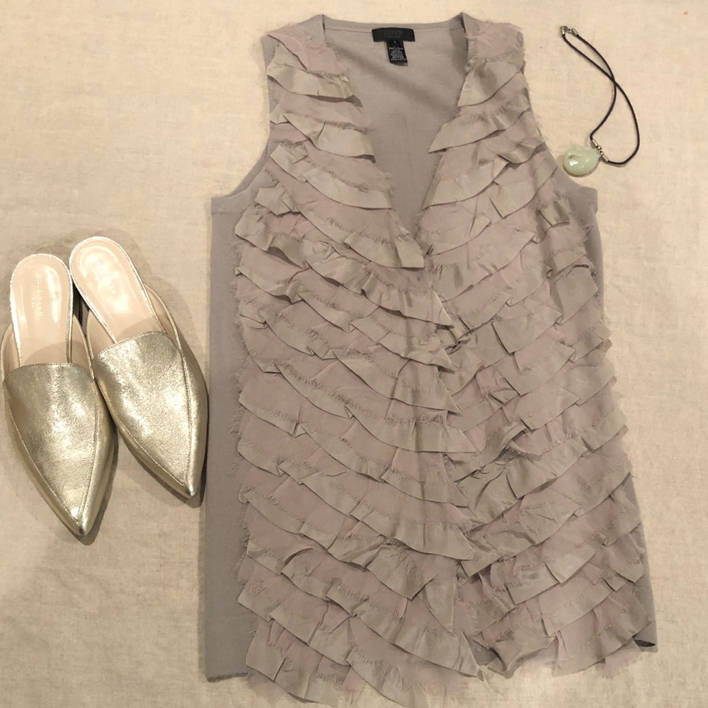 J. Crew Ruffled Sweater Vest - Picture 2 of 5